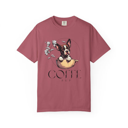 Coffee Pup Unisex Garment-Dyed T-shirt