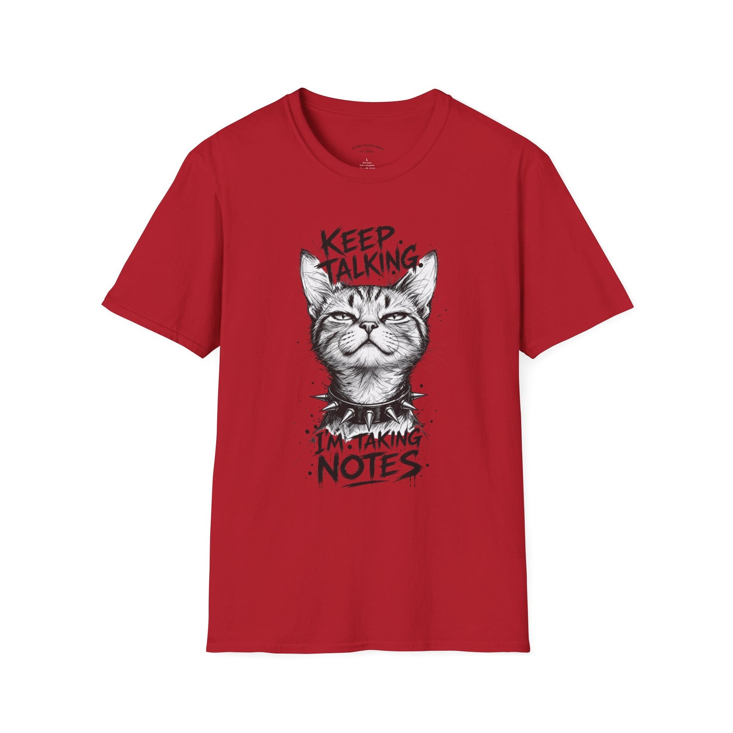Keep Talking I'm Taking Notes Cat T‑Shirt