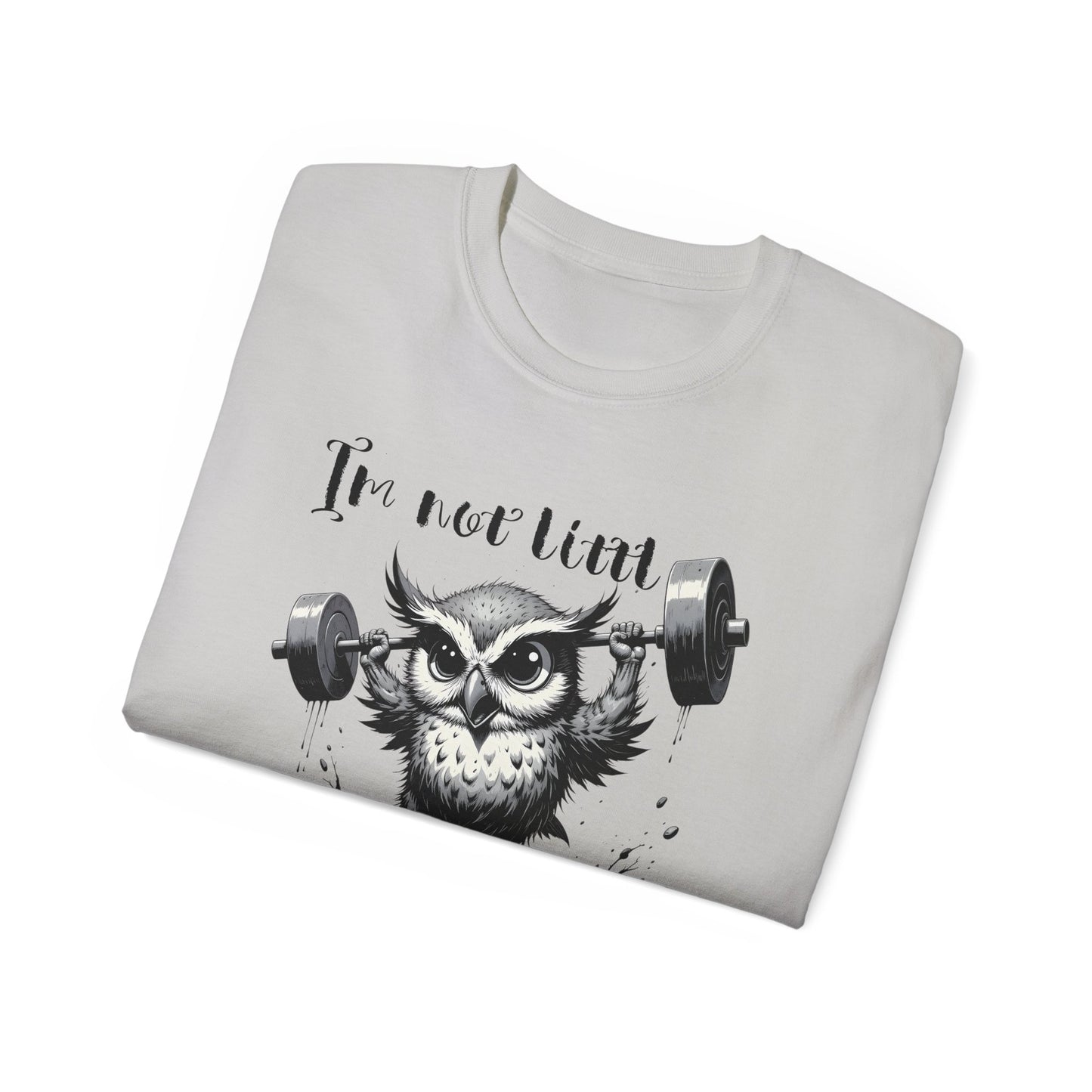 Compact Owl Weightlifting T‑Shirt — "I’m not tiny, I’m Compact!"