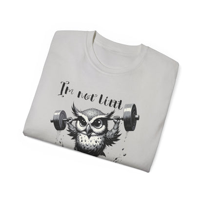 Compact Owl Weightlifting T‑Shirt — "I’m not tiny, I’m Compact!"