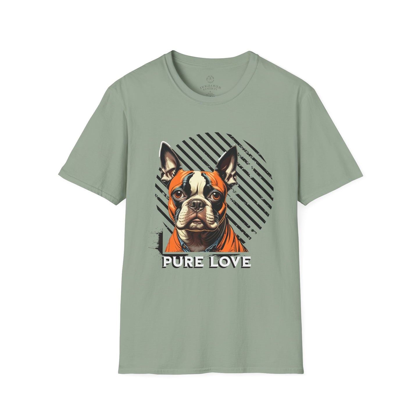 Pure Love French Bulldog T-Shirt | Unisex Softstyle Tee for Dog Lovers