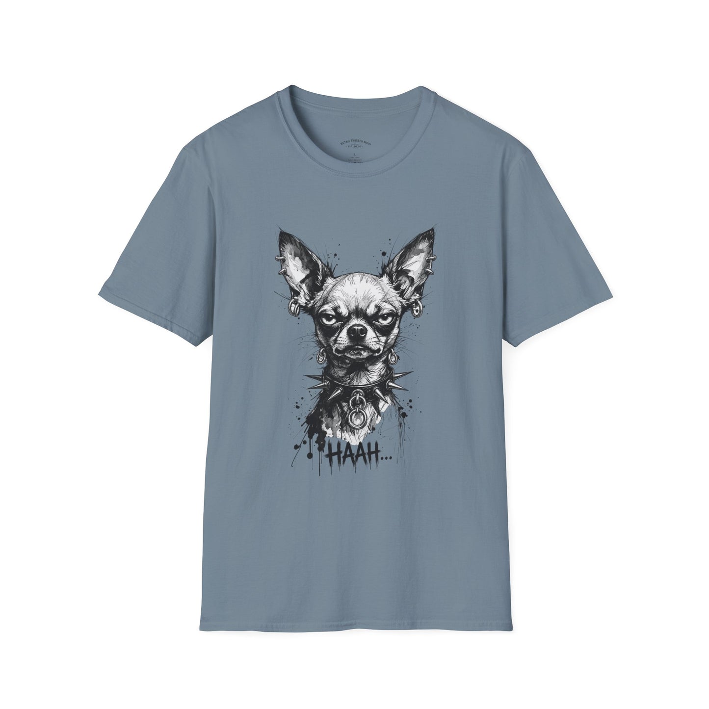 Chihuahua Portrait T‑Shirt — Expressive Black & White Dog Art Tee