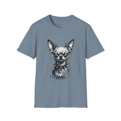 Chihuahua Portrait T‑Shirt — Expressive Black & White Dog Art Tee