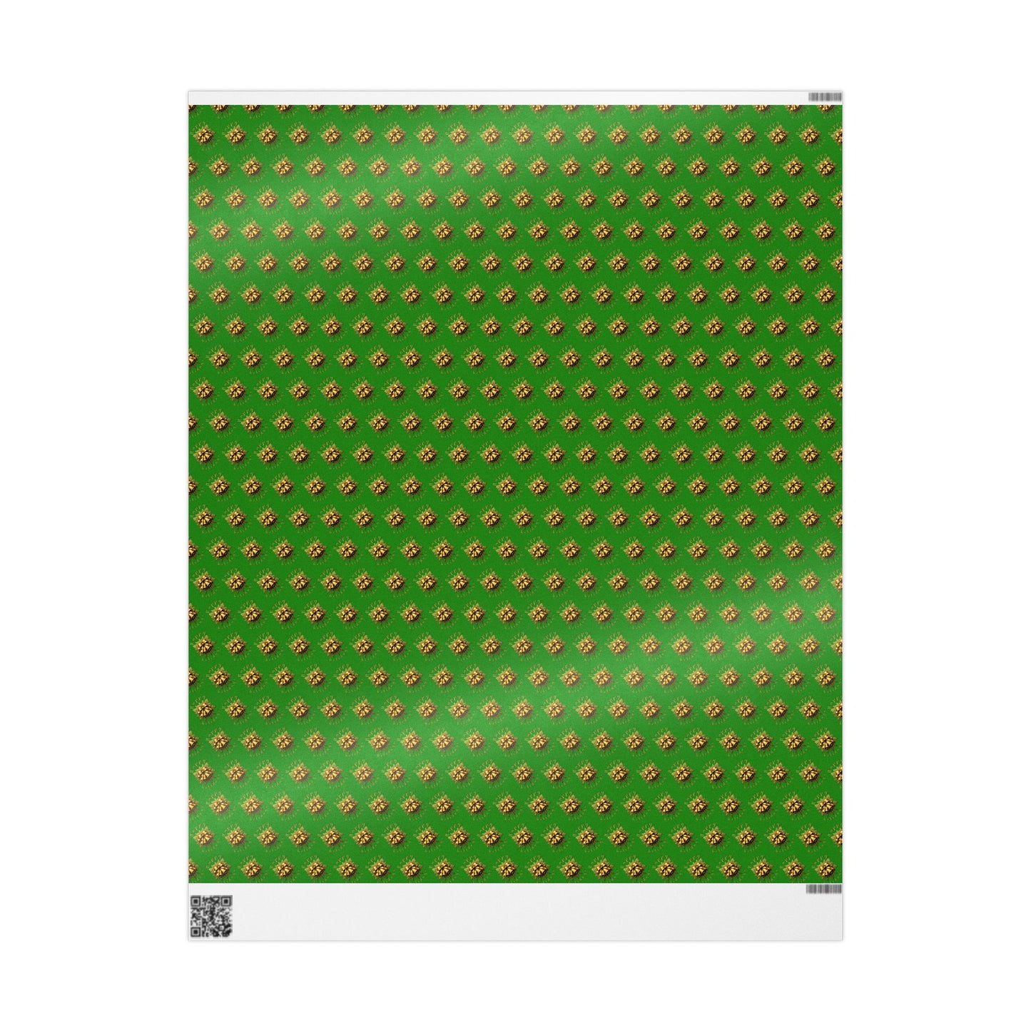 Wrapping Paper — Green Poinsettia Pattern Holiday Gift Wrap