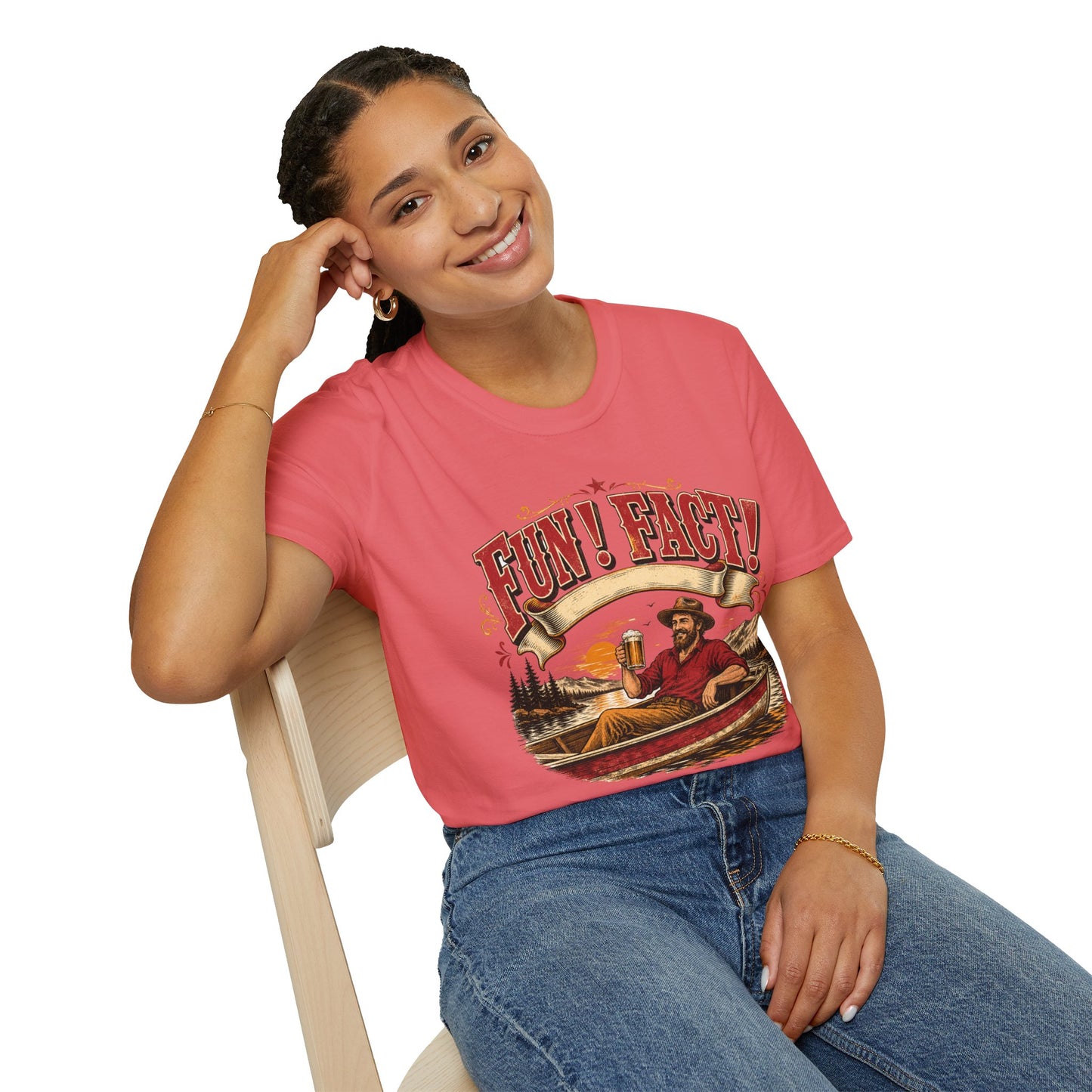 Fun! Fact! T-Shirt — Vintage Beer Drinker Graphic Tee