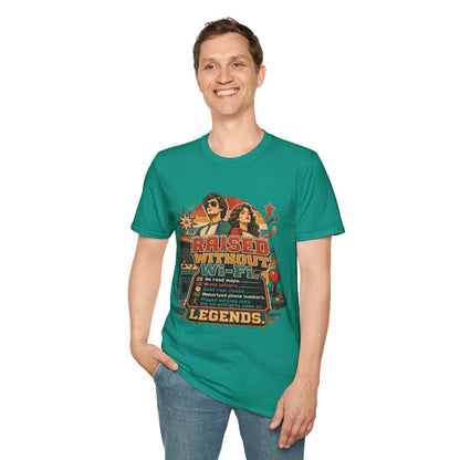 Raised Without Wi‑Fi T-Shirt — Retro 'Legends' Vintage Graphic Tee