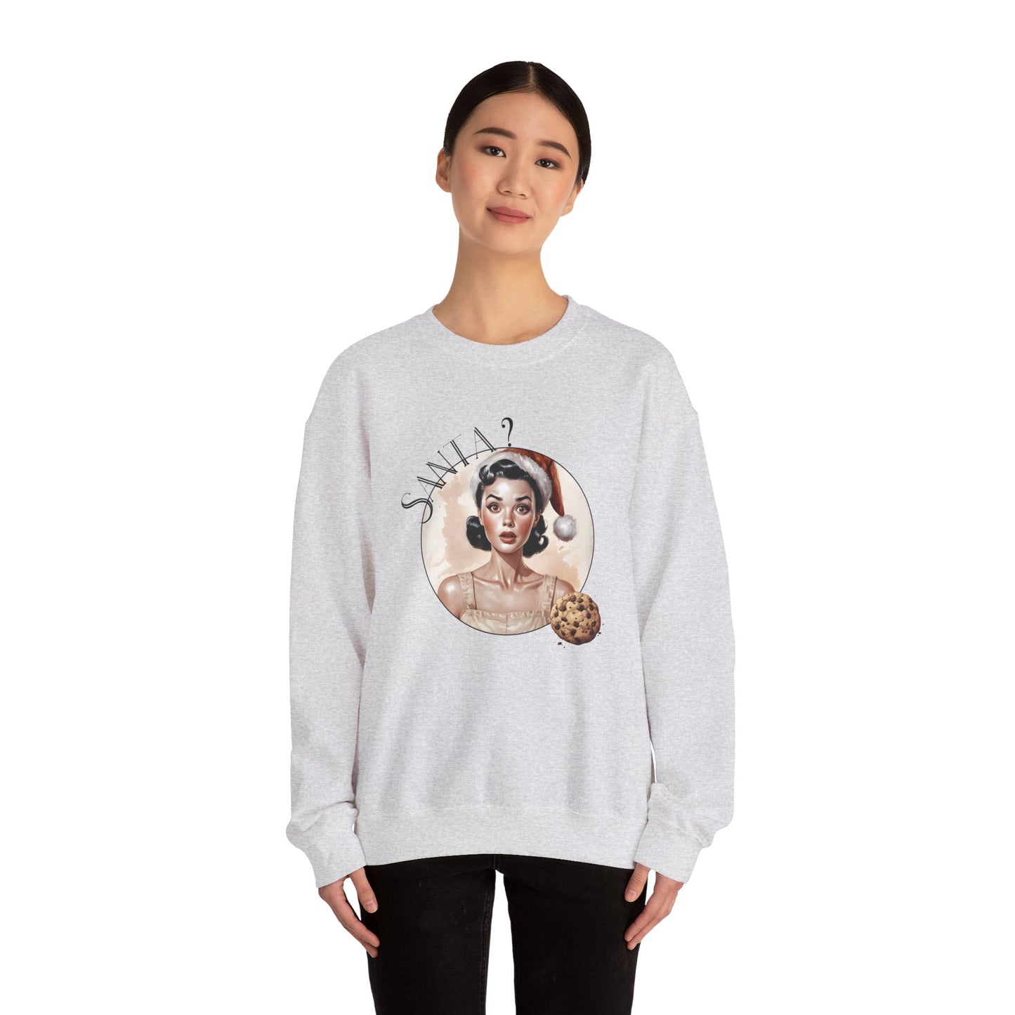 Funny Cookie Lover Sweatshirt - Retro Design - Santa? Christmas