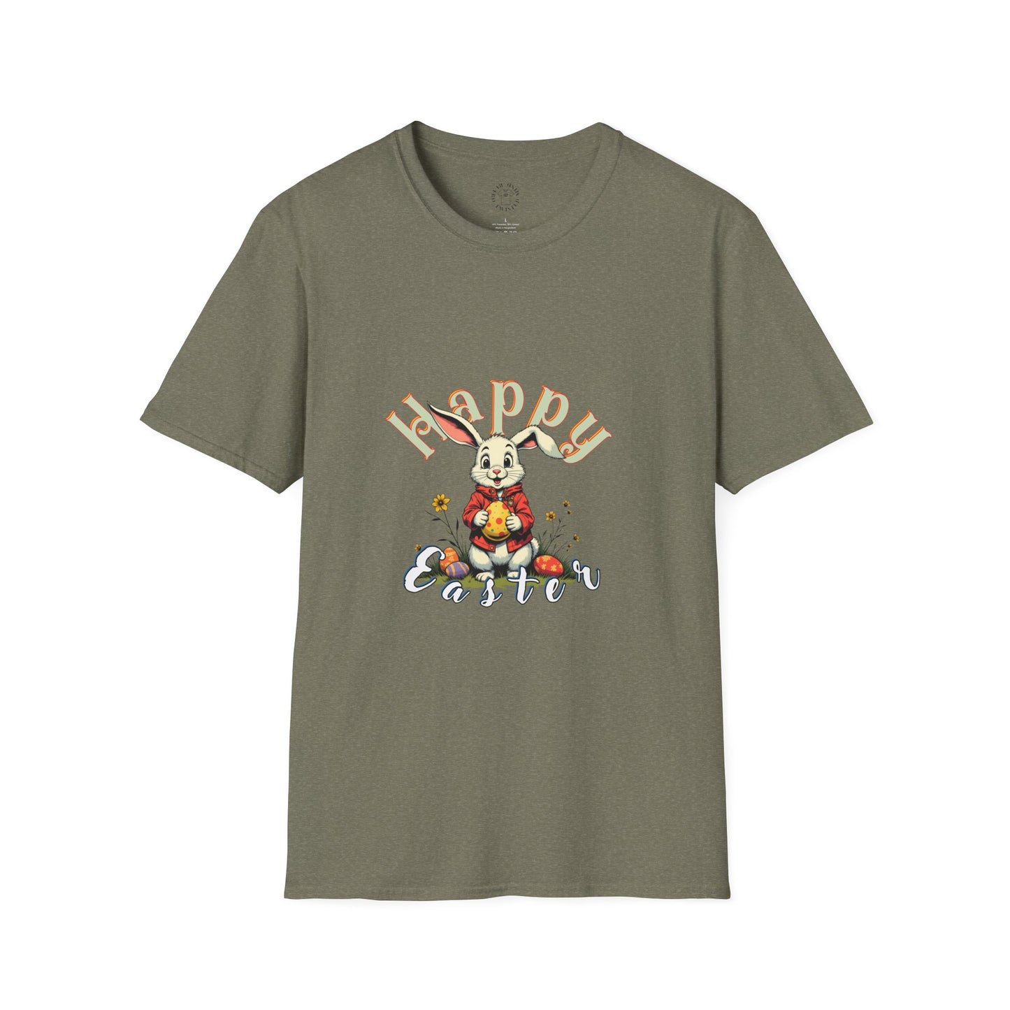 Happy Easter Unisex Softstyle T-shirt - Spring Celebration Tee,easter bunny