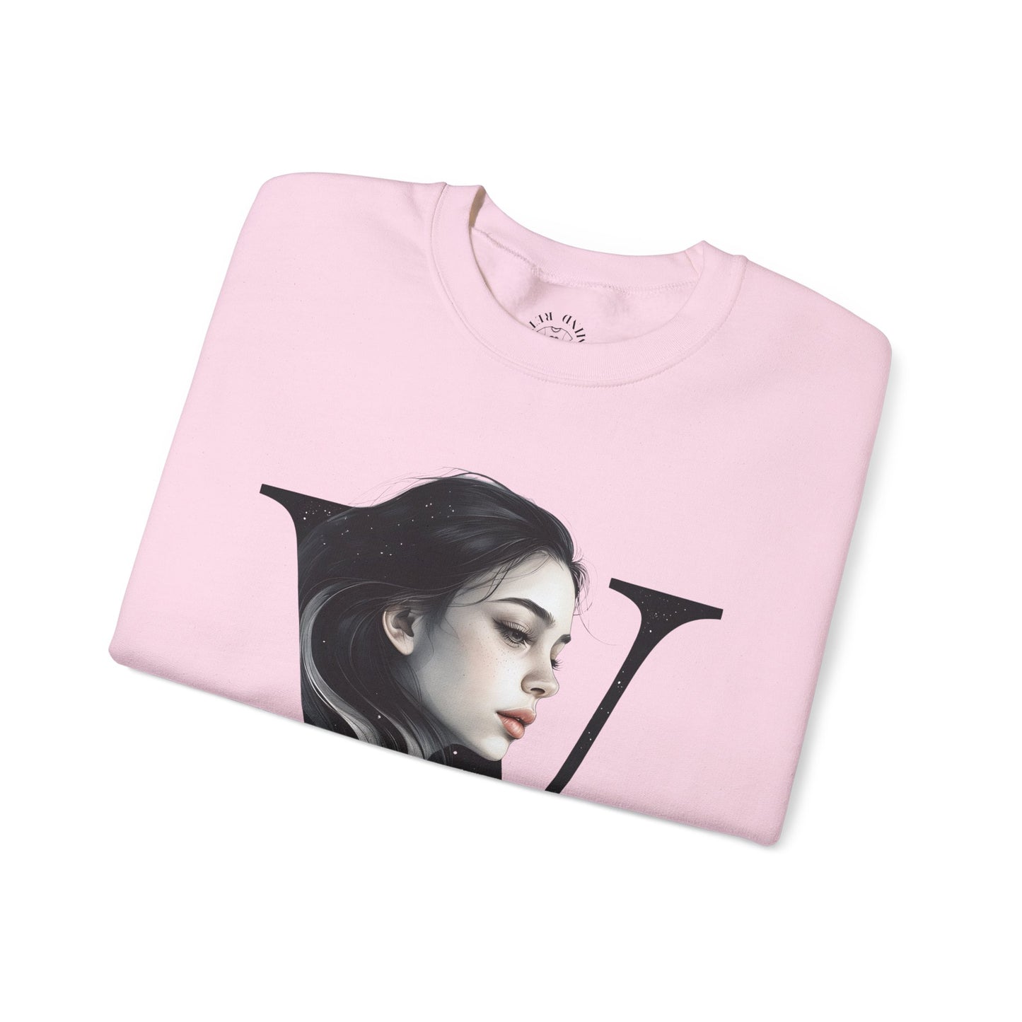 Letter W, Stylish Artistic Sweatshirt, Trendy Crewneck, Graphic Sweater, Cozy Unisex Top, Unique Gift for Art Lovers, Everyday Comfort