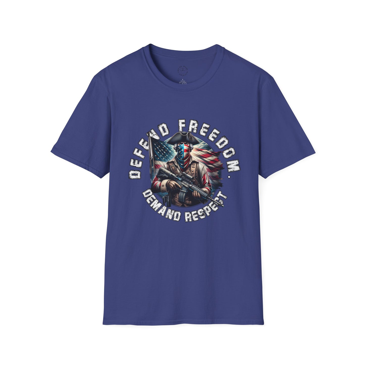 Defend Freedom Unisex Softstyle T-Shirt - Patriotic Graphic Tee