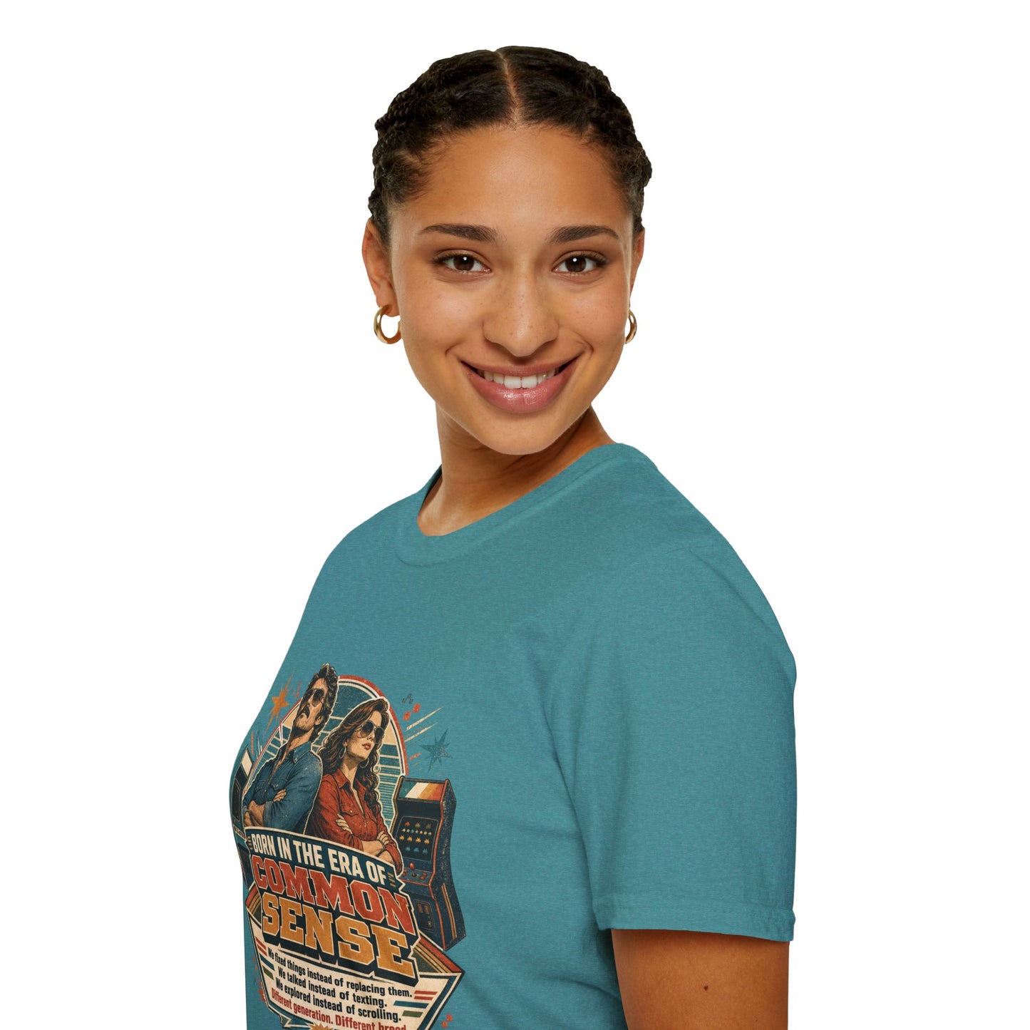 Born in the Era of Common Sense T-Shirt — Retro 70s Vintage Political Graphic Tee