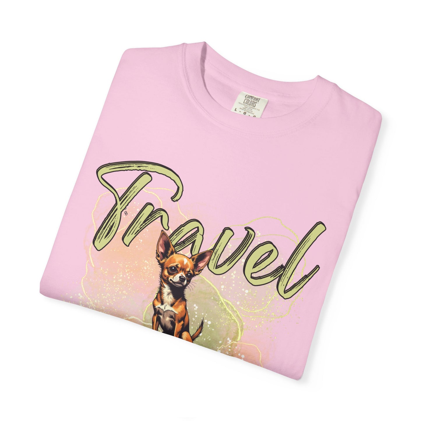 Travel Time Unisex Garment-Dyed T-Shirt - Cute Dog Design for Animal Lovers