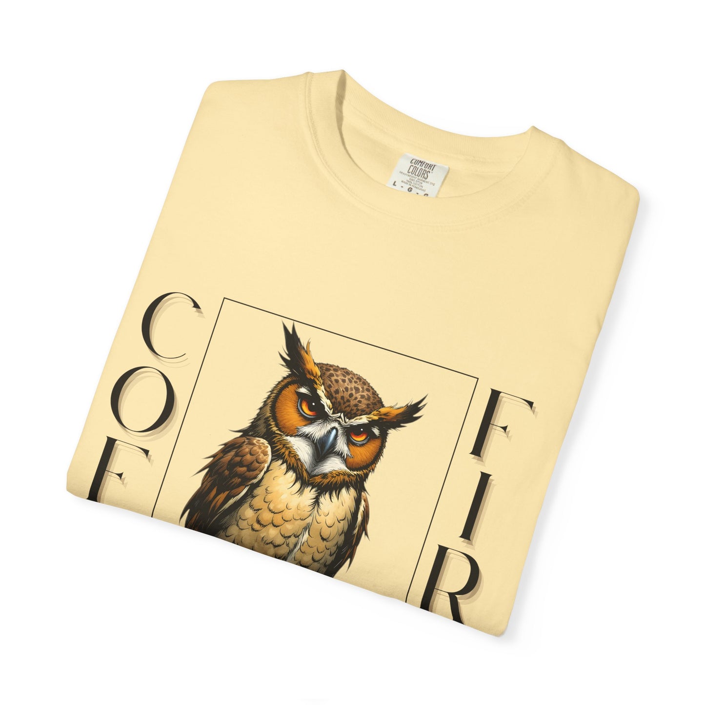 Coffee First Owl Graphic T-Shirt