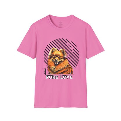 Pure Love Pomeranian T-Shirt - Unisex Softstyle Tee for Dog Lovers