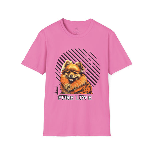Pure Love Pomeranian T-Shirt - Unisex Softstyle Tee for Dog Lovers