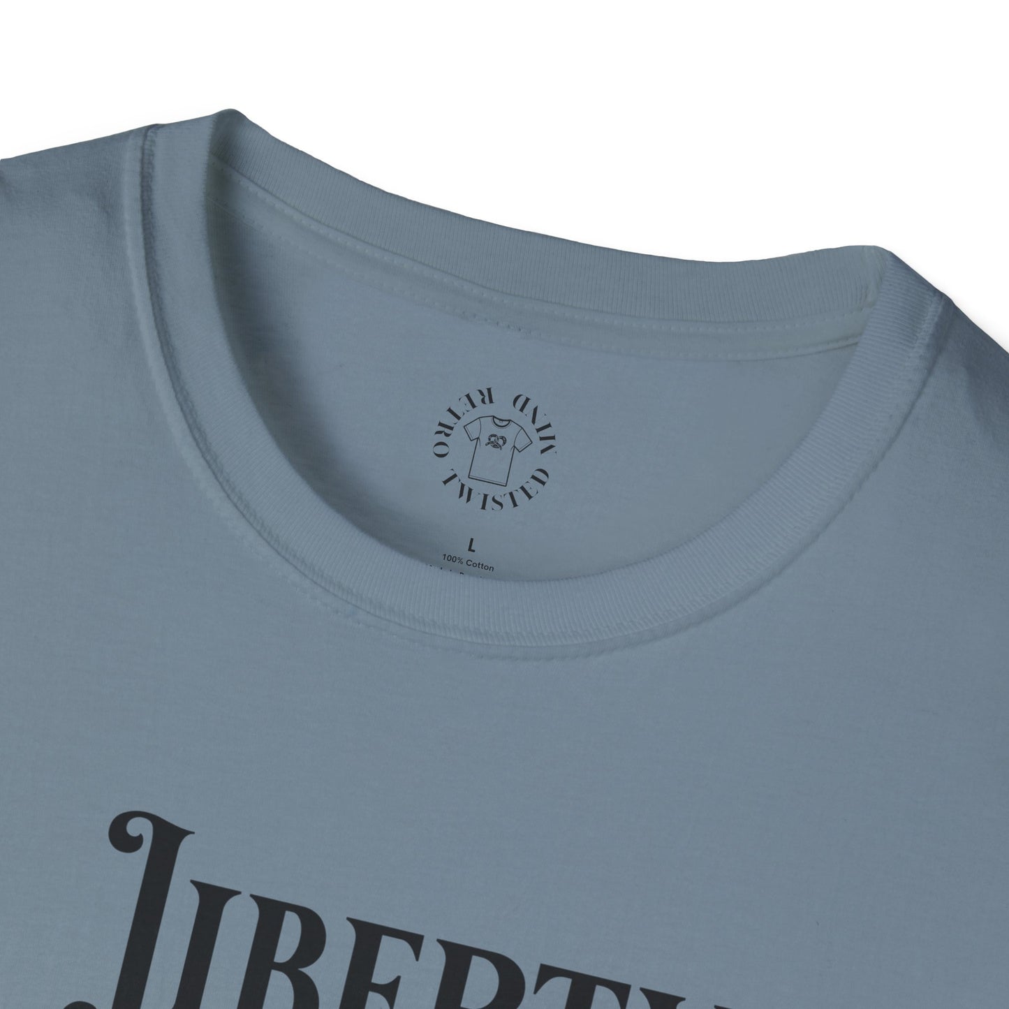 Liberty or Nothing Skull T-Shirt | Unisex Softstyle Tee for Independence Day & Patriotic Celebrations