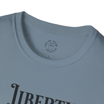 Liberty or Nothing Skull T-Shirt | Unisex Softstyle Tee for Independence Day & Patriotic Celebrations