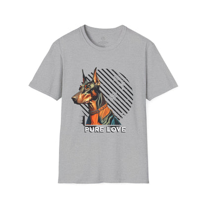 Pure Love Doberman Unisex Softstyle T-Shirt