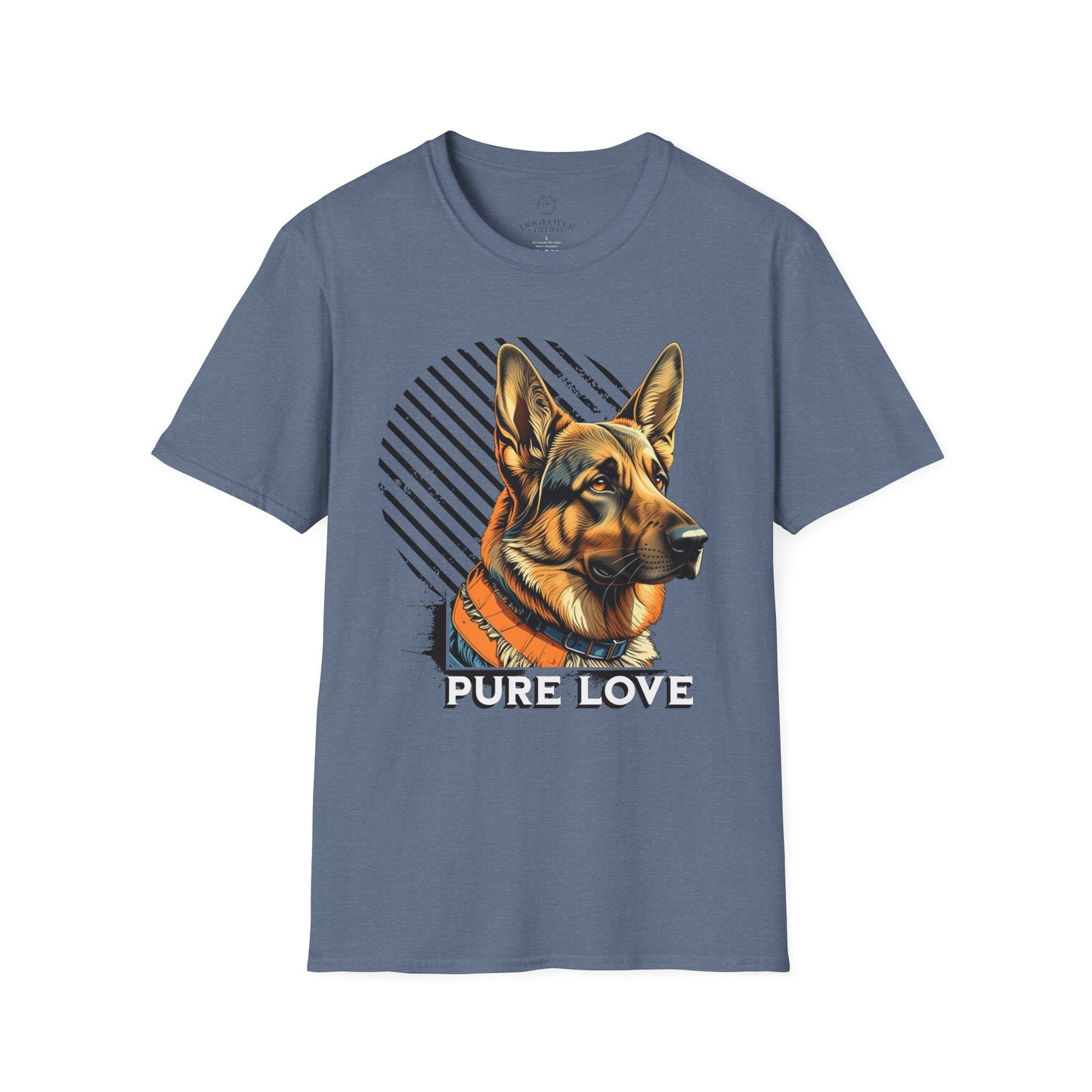German Shepherd Pure Love Unisex Softstyle T-Shirt .dog