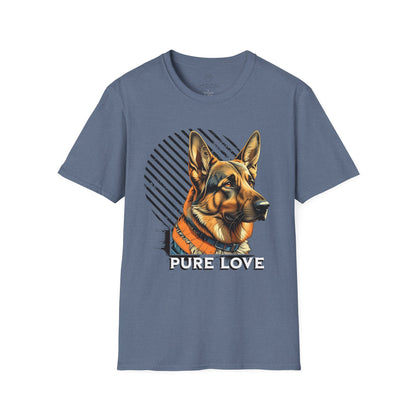 German Shepherd Pure Love Unisex Softstyle T-Shirt .dog