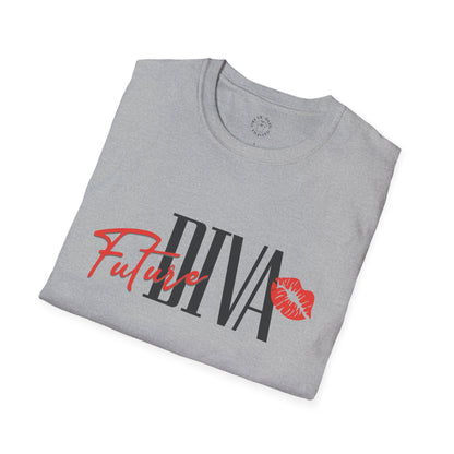 Future Diva Unisex Softstyle T-Shirt | Stylish Casual Tee for Empowered Women | Perfect for Gifts and Celebrations.twisted