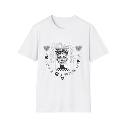 Queen of Spades Graphic T‑Shirt — Vintage Playing Card Portrait Tee