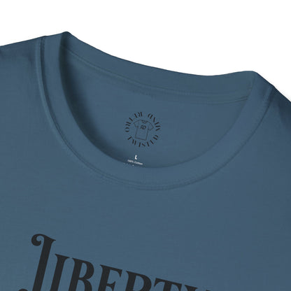 Liberty or Nothing Skull T-Shirt | Unisex Softstyle Tee for Independence Day & Patriotic Celebrations