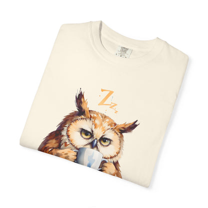 Not Ready Yet Owl T-Shirt — Cute Coffee Morning Graphic Tee