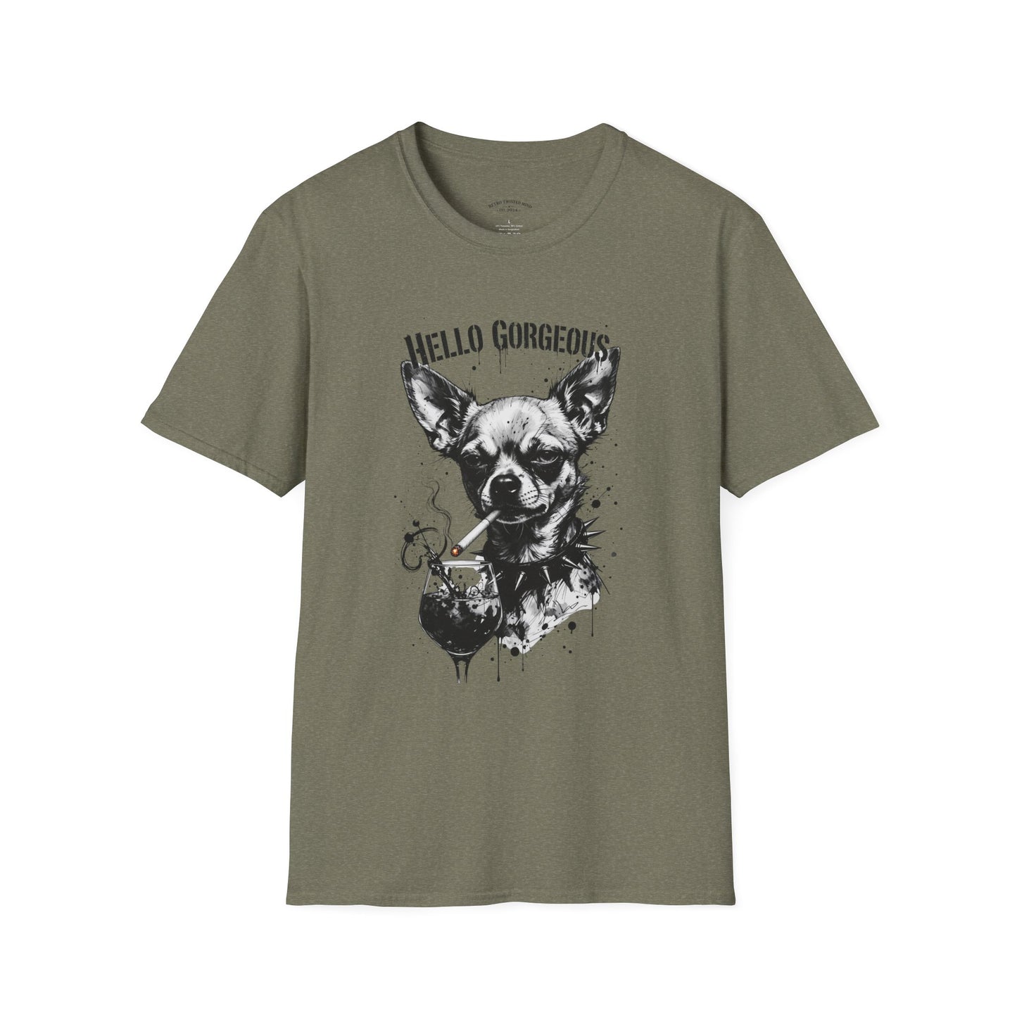 Chihuahua 'Hello Gorgeous' Tee - Cute Dog Graphic T-Shirt