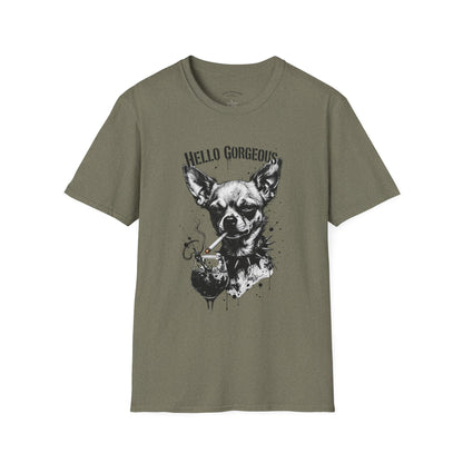 Chihuahua 'Hello Gorgeous' Tee - Cute Dog Graphic T-Shirt