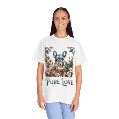 Pure Love Unisex Garment-Dyed T-Shirt - Perfect for Dog Lovers