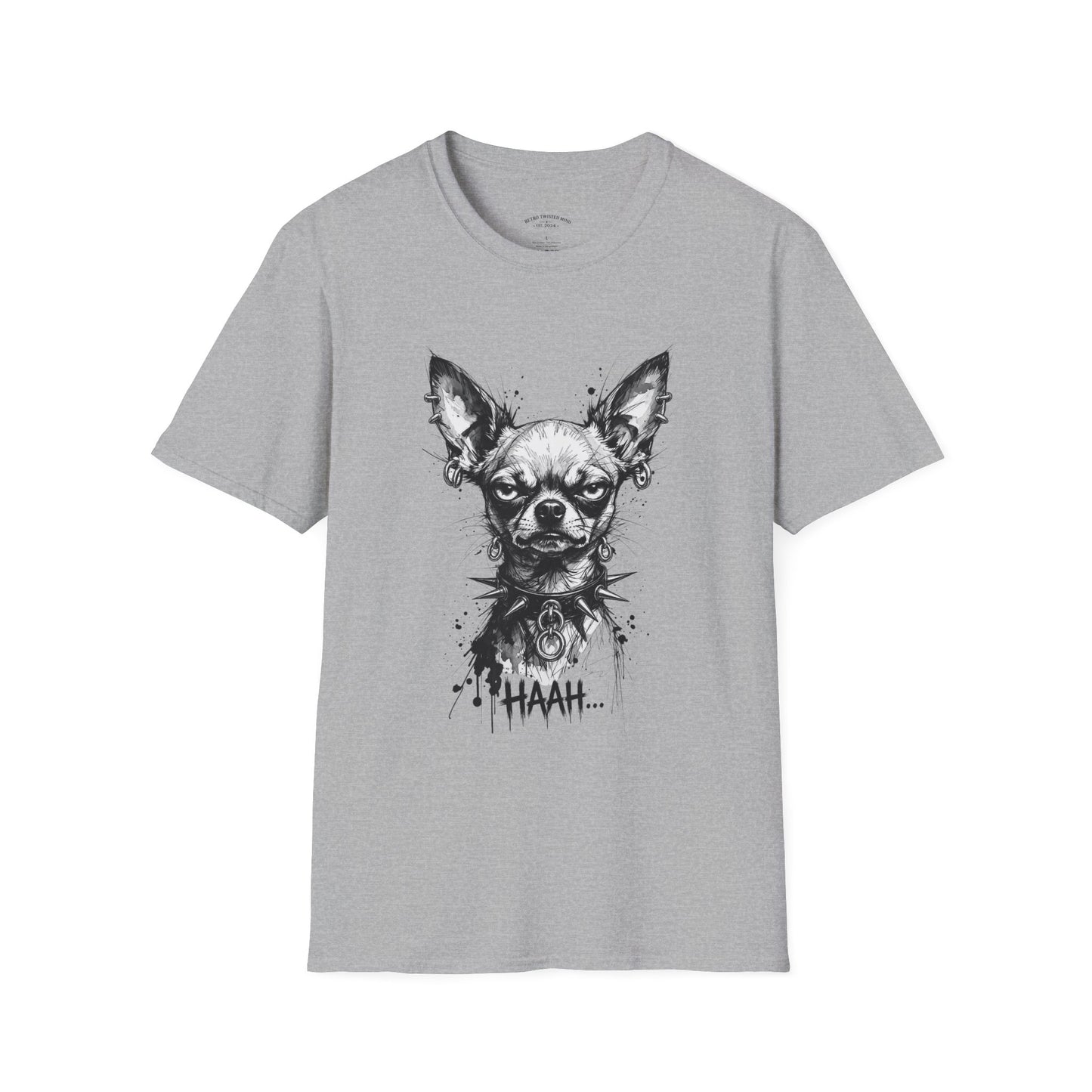 Chihuahua Portrait T‑Shirt — Expressive Black & White Dog Art Tee