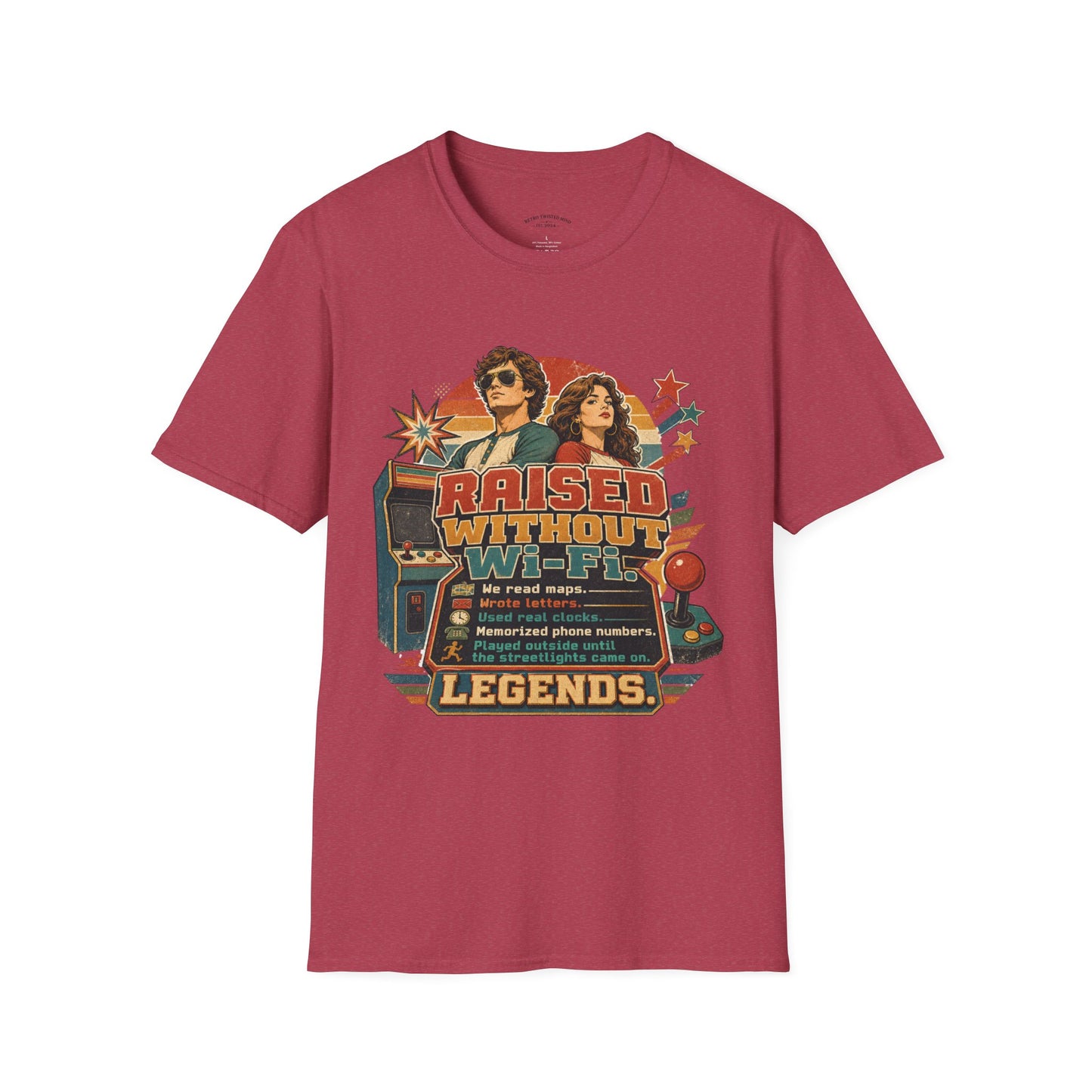 Raised Without Wi‑Fi T-Shirt — Retro 'Legends' Vintage Graphic Tee
