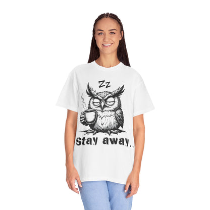 Stay Away Owl T-Shirt — Funny Coffee Owl Graphic Tee