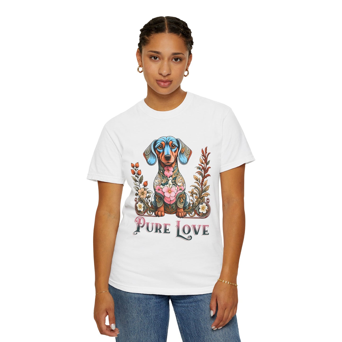 Pure Love Unisex Dog T-Shirt | Colorful Pet Lover Tee