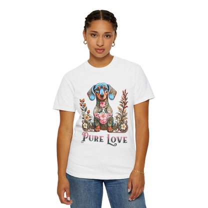 Pure Love Unisex Dog T-Shirt | Colorful Pet Lover Tee