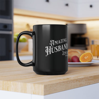 Amazing Husband, , Valentine's  day gift for him .Black Mug