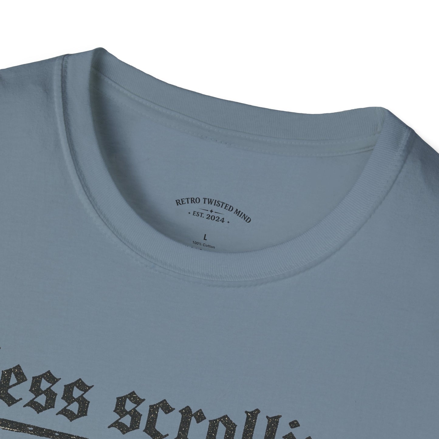 T-Shirt — "Less Scrolling, More Strolling" Dog Graphic Tee