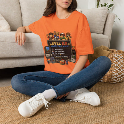 80s Level Up T-Shirt — 'Level 80s: Hardcore Mode' Retro Gaming Tee