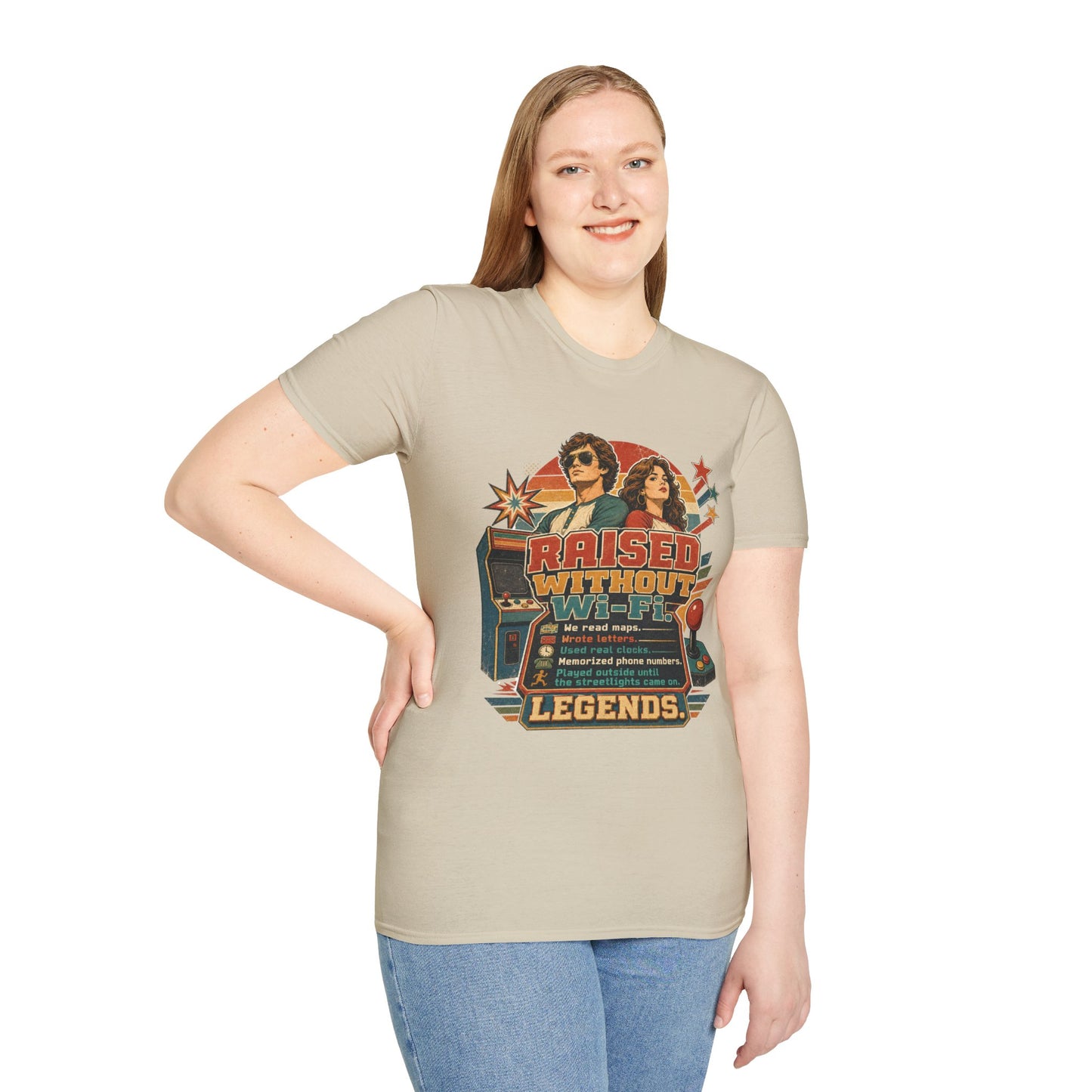 Raised Without Wi‑Fi T-Shirt — Retro 'Legends' Vintage Graphic Tee