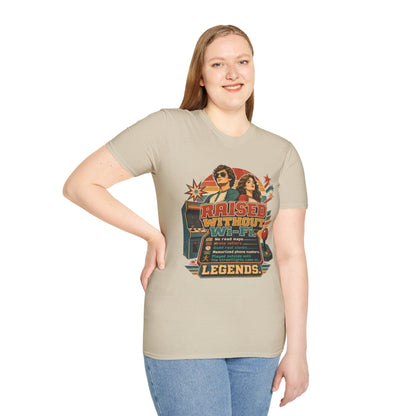 Raised Without Wi‑Fi T-Shirt — Retro 'Legends' Vintage Graphic Tee