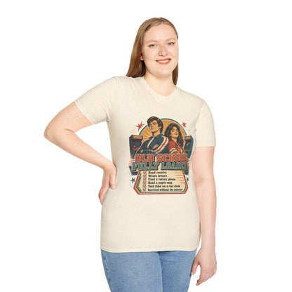 T-Shirt — Retro 'Old School' Arcade Couple Vintage Gamer Tee