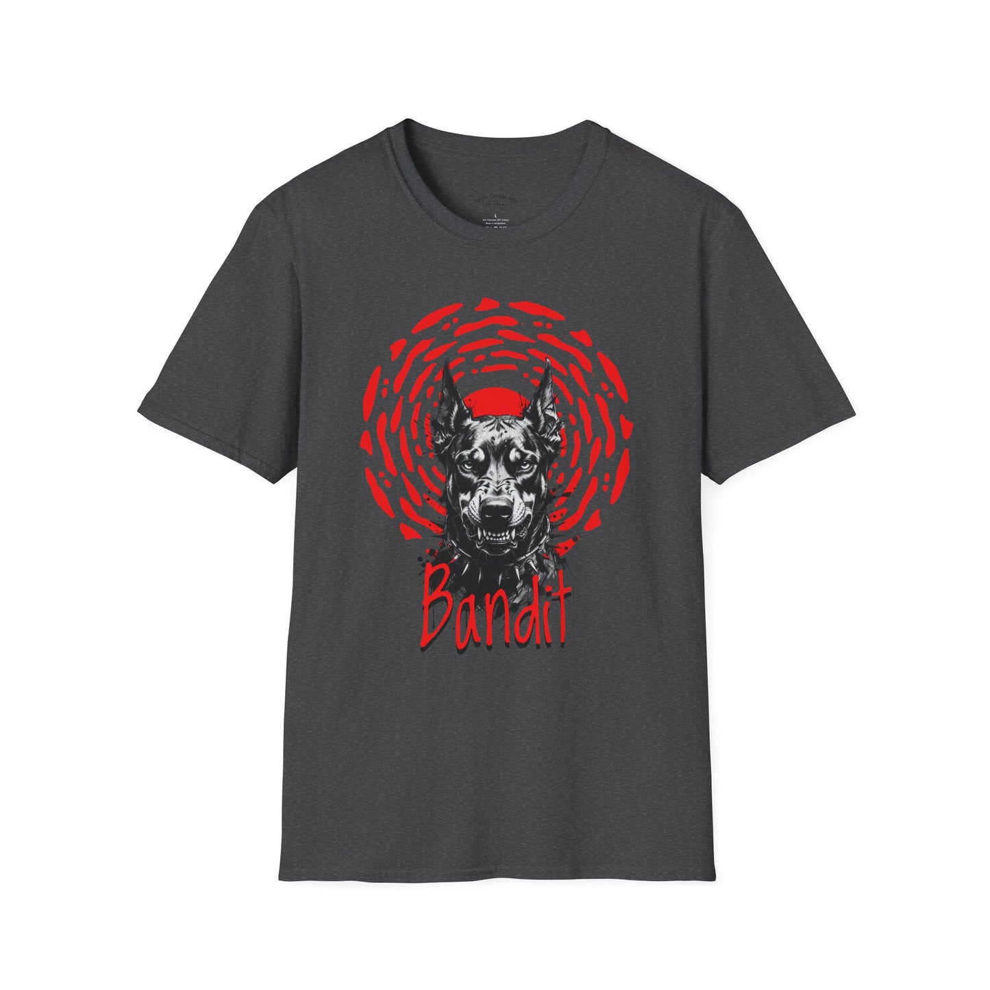 Doberman Graphic T-Shirt — Red Halo 'Bandit' Design