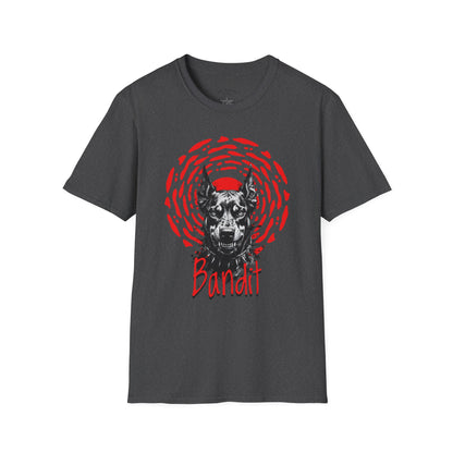 Doberman Graphic T-Shirt — Red Halo 'Bandit' Design