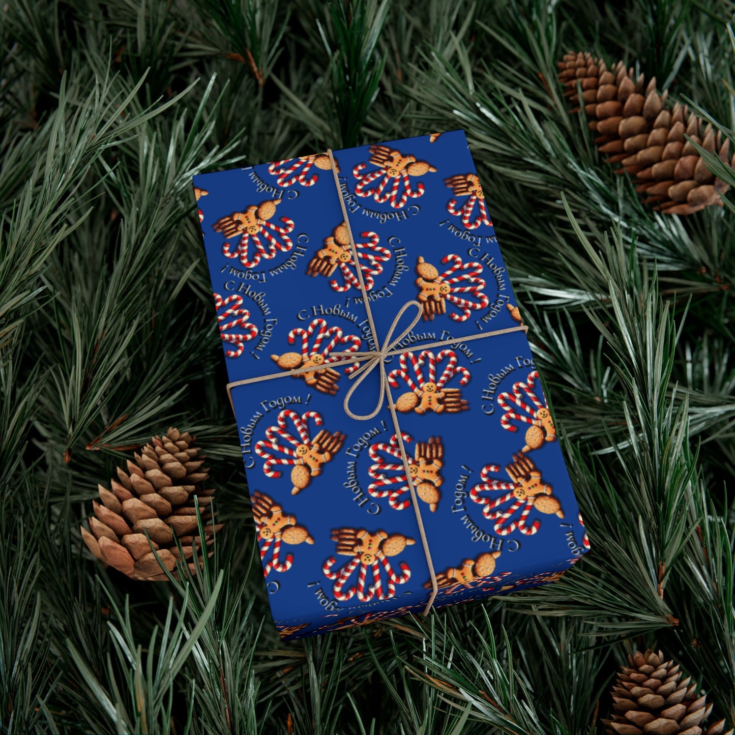 Firework Pattern Gift Wrap Paper — Festive Blue Wrapping Sheets for Celebrations