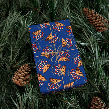 Firework Pattern Gift Wrap Paper — Festive Blue Wrapping Sheets for Celebrations