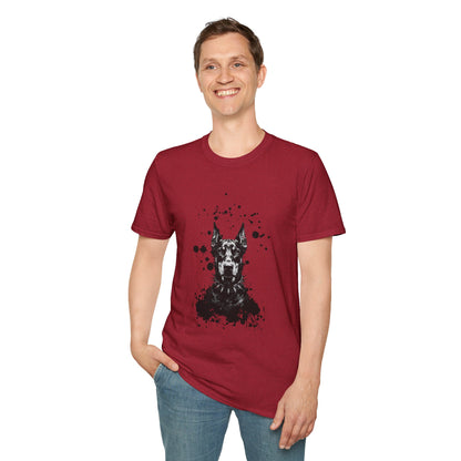 Doberman Ink Splatter T-Shirt