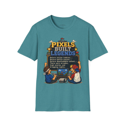 Pixels Built Legends T‑Shirt — Retro Gaming Nostalgia Tee