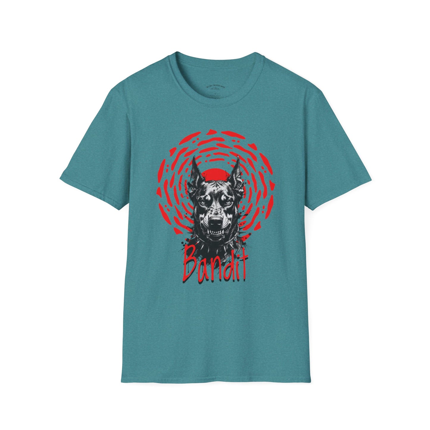 Doberman Graphic T-Shirt — Red Halo 'Bandit' Design