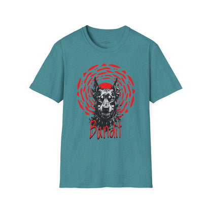 Doberman Graphic T-Shirt — Red Halo 'Bandit' Design